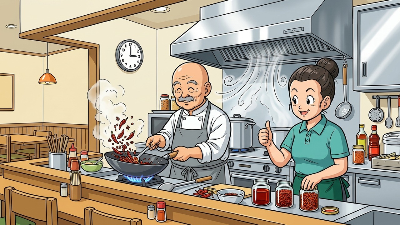 炒乾辣椒嗆到外場客人怎麼辦?廚房排煙與焙辣椒的做法
